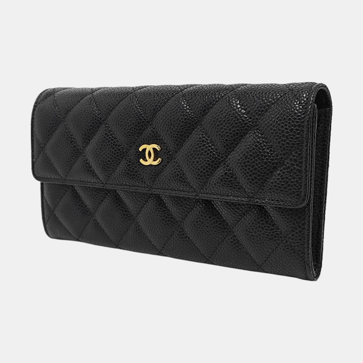 CLASSIC FLAP Quilted Grained Calfskin Black