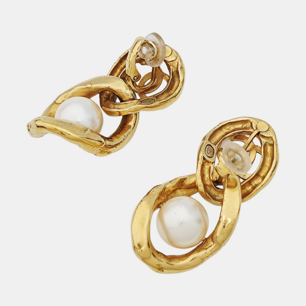 Metal Gold Clip On Earrings