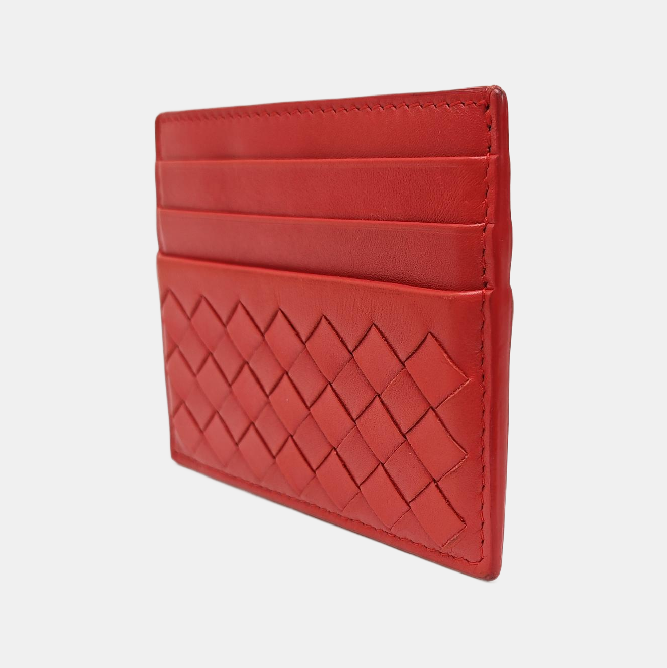 Calfskin Card Holder Red