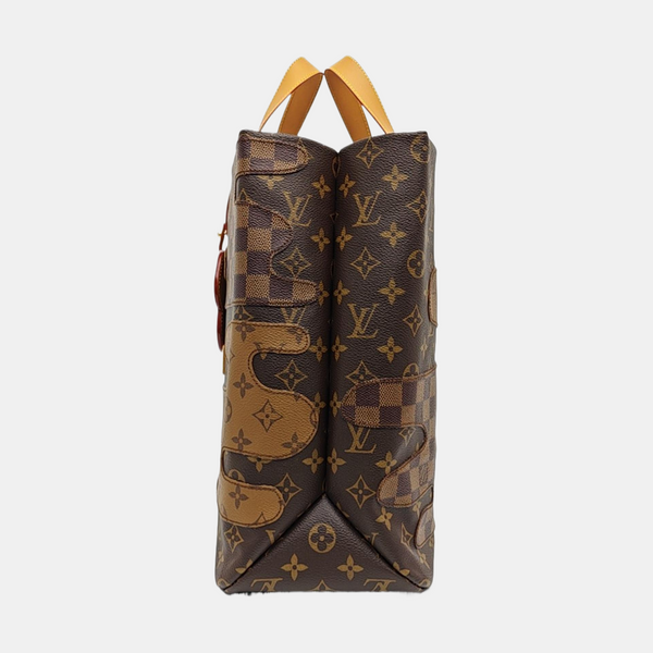 SHOPPER MM Damier Ebene Coated Canvas Brown