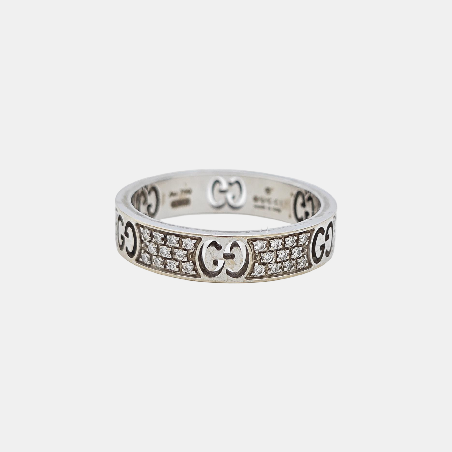Icon 18k White Gold Silver Ring HK 15