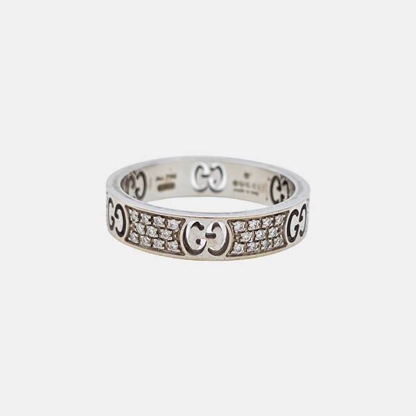 Icon 18k White Gold Silver Ring HK 15