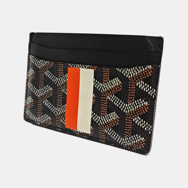Coated Canvas Card Holder Black