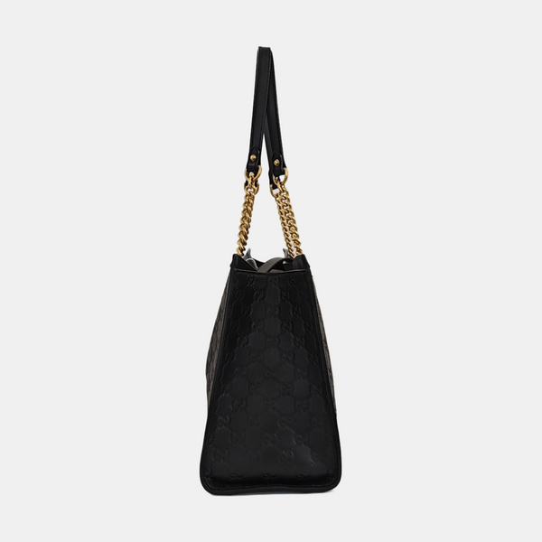 Padlock Medium Monogram Calfskin Black