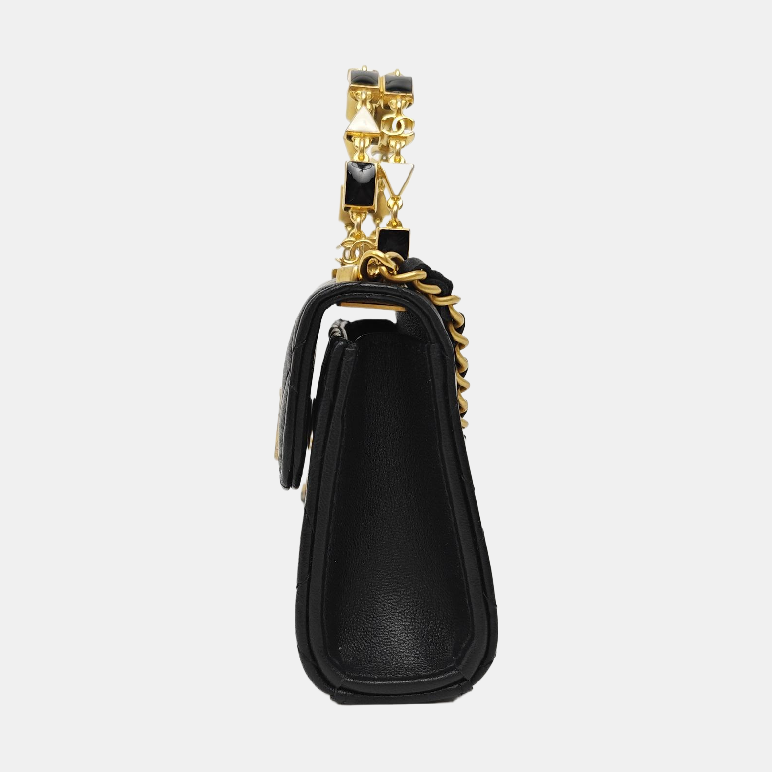 KELLY Mini Quilted Lambskin Black