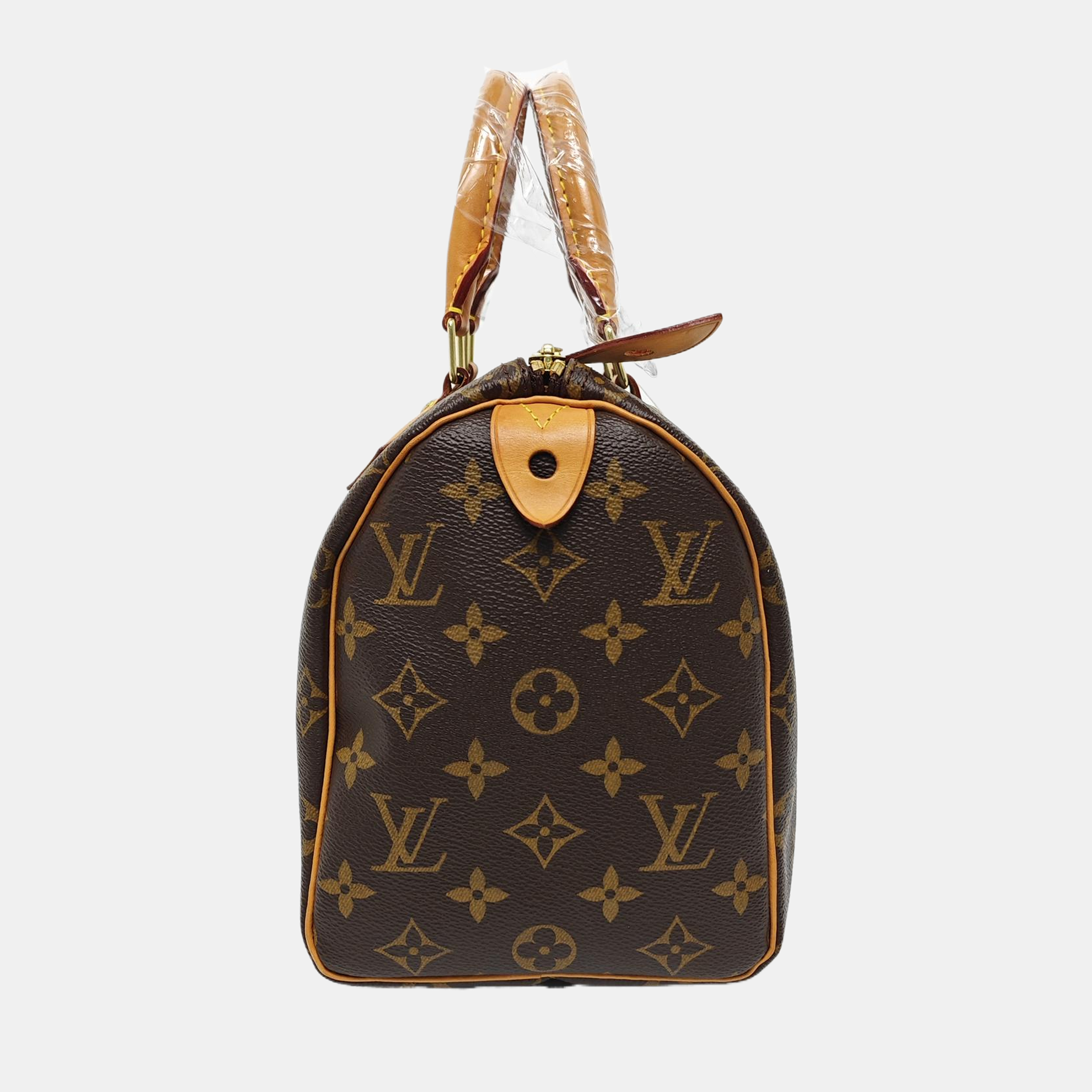 Authenticated pre-owned  SPEEDY 25 Monogram Coated Canvas Brown - Top Handle Bag at Looply