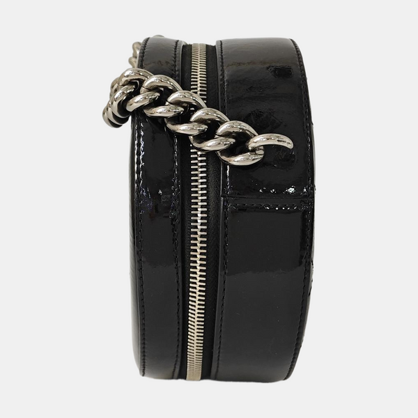Patent Leather Shoulder Bag Black