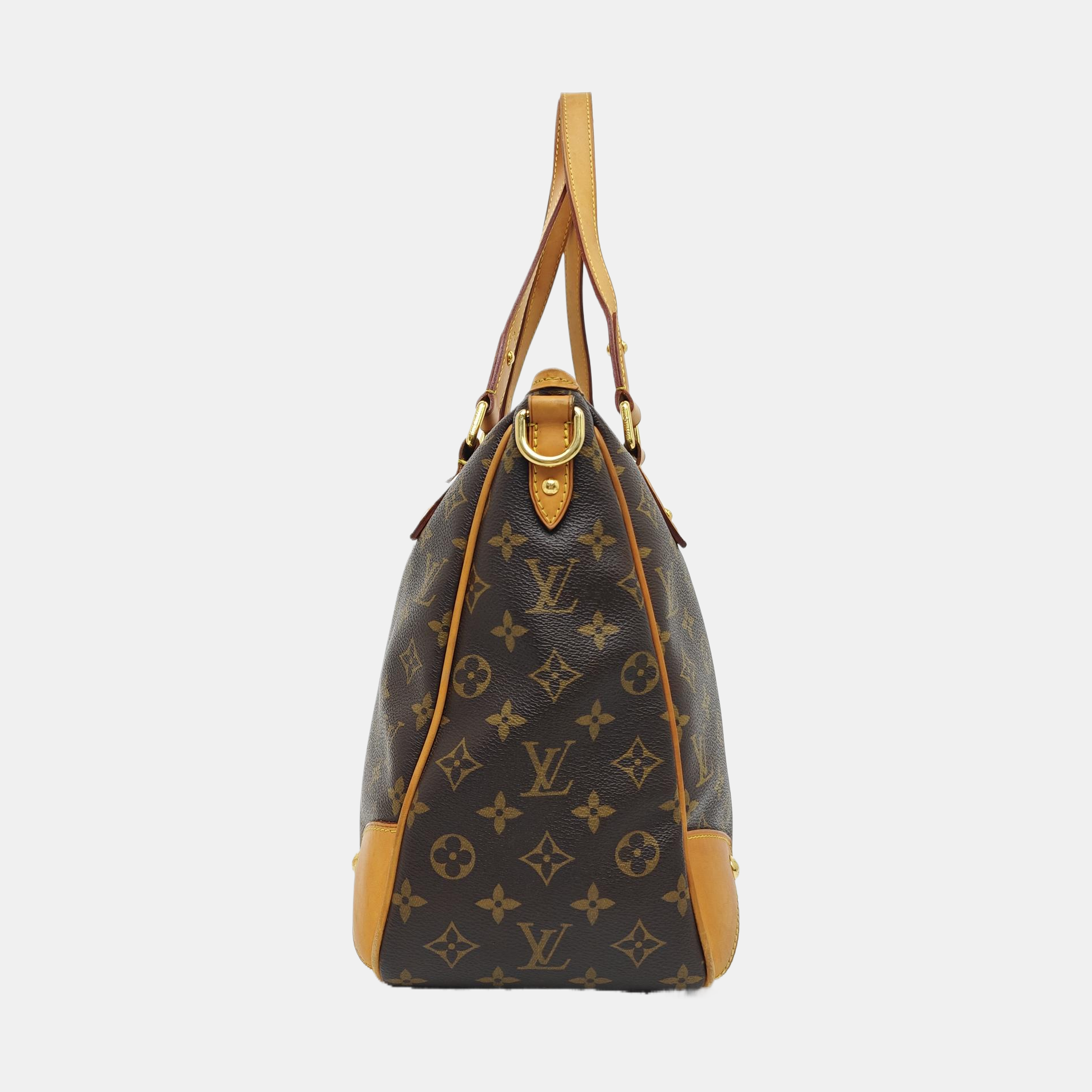 ESTRELA MM Monogram Coated Canvas Brown