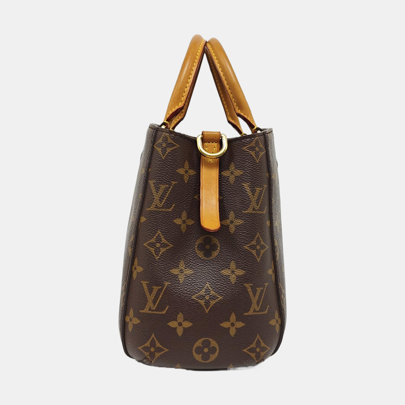 MONTAIGNE BB Monogram Coated Canvas Brown