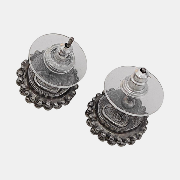 Metal White Stud Earrings