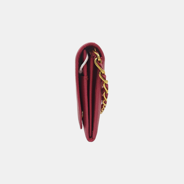 Calfskin Shoulder Bag Red