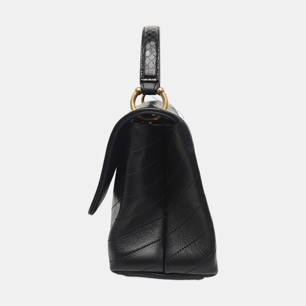 Quilted Calfskin Shoulder Bag Black