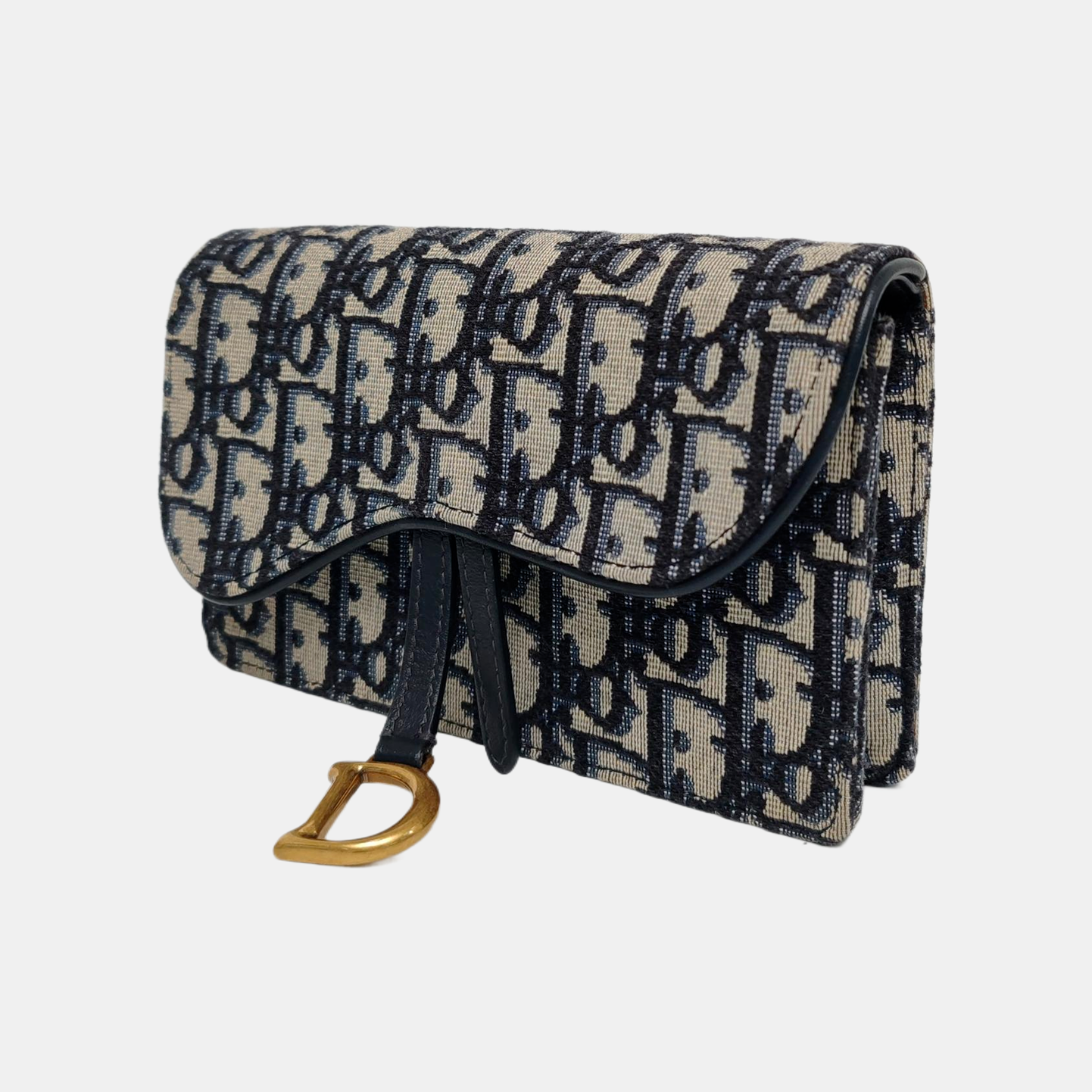 Authenticated pre-owned  Saddle Oblique Canvas Blue - Belt Bag at Looply