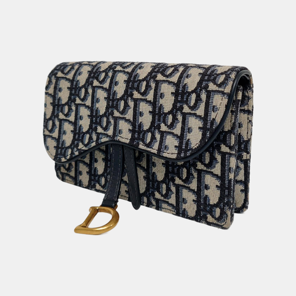 Authenticated pre-owned  Saddle Oblique Canvas Blue - Belt Bag at Looply