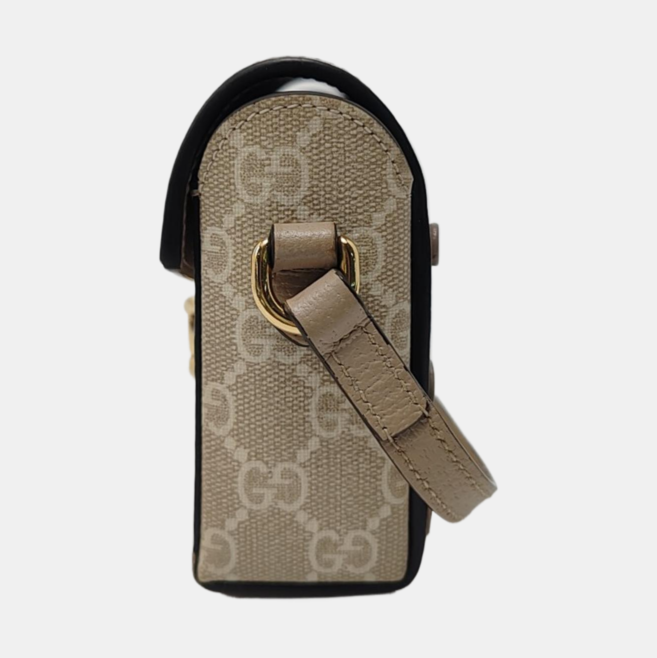 Horsebit 1955 Mini Monogram Coated Canvas Beige