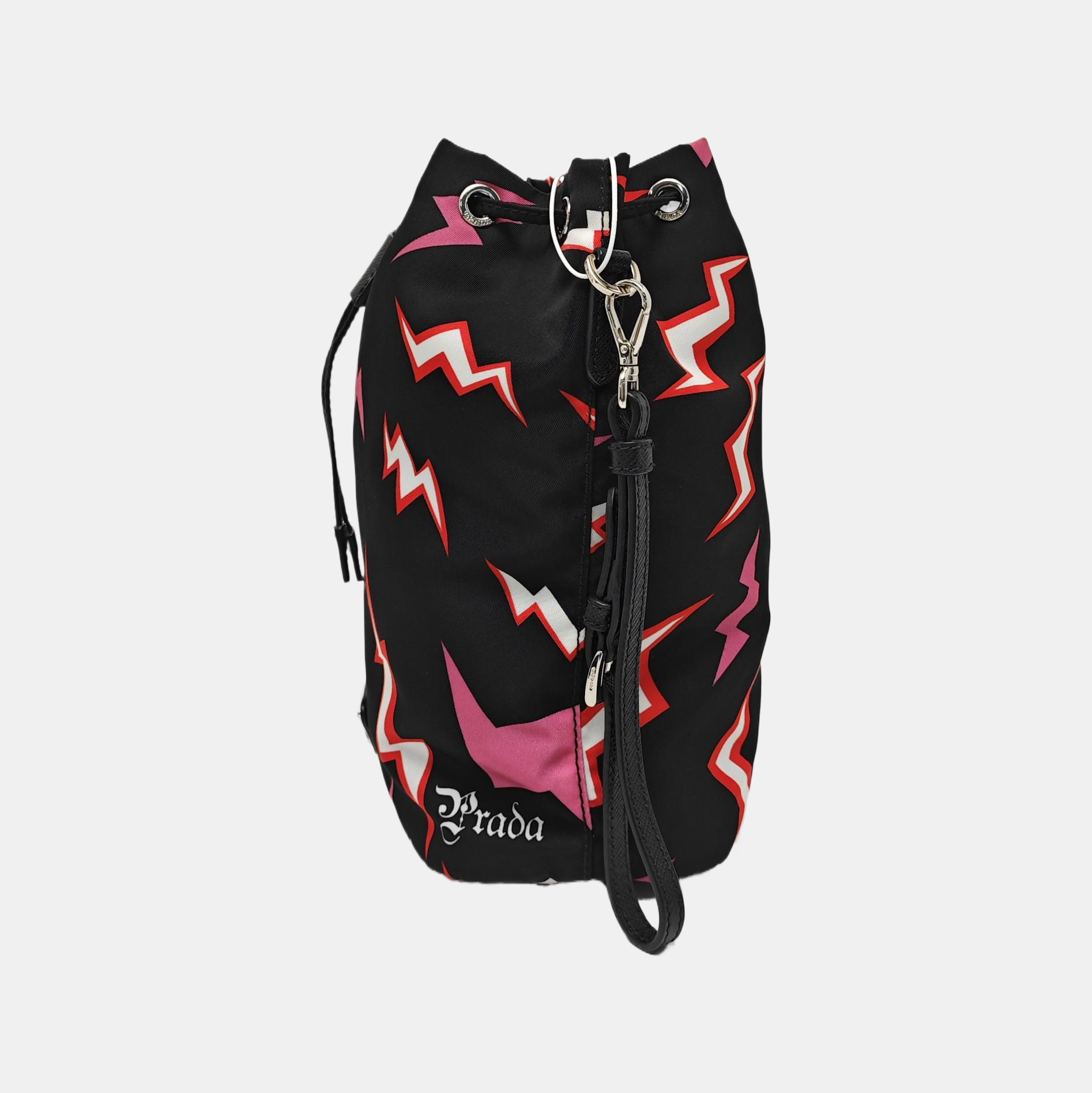 Nylon Top Handle Bag Black