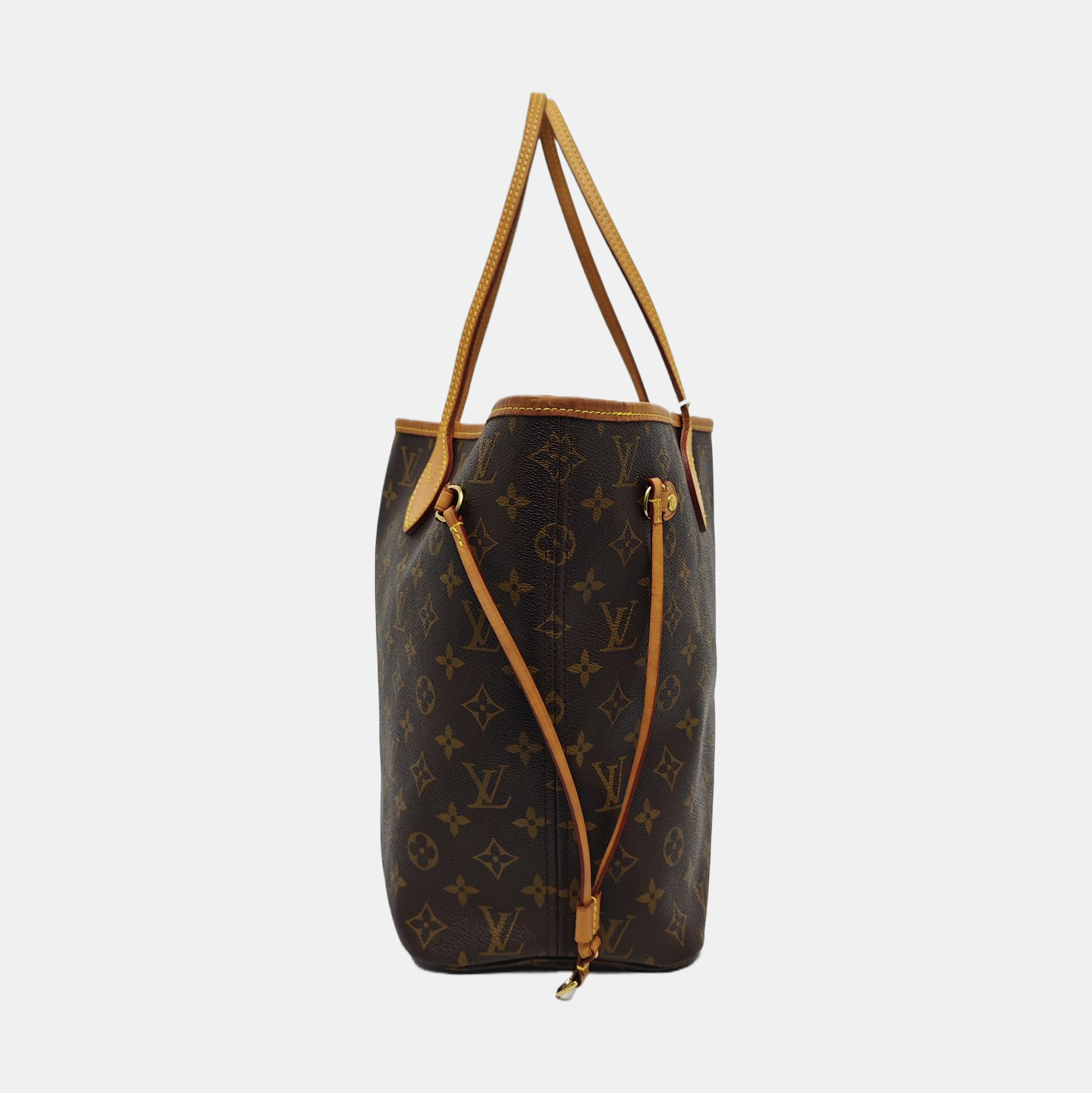 NEVERFULL MM Monogram Coated Canvas Brown