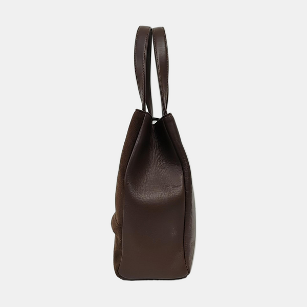 Suede Tote Bag Brown