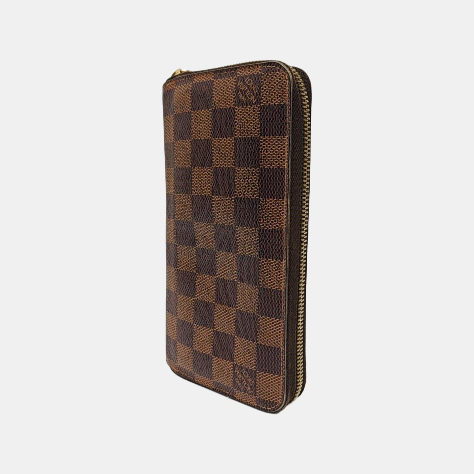 BRAZZA Damier Ebene Coated Canvas Brown