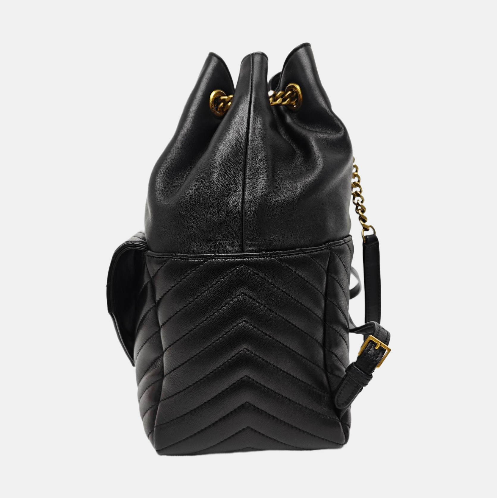 JOE Chevron Lambskin Black