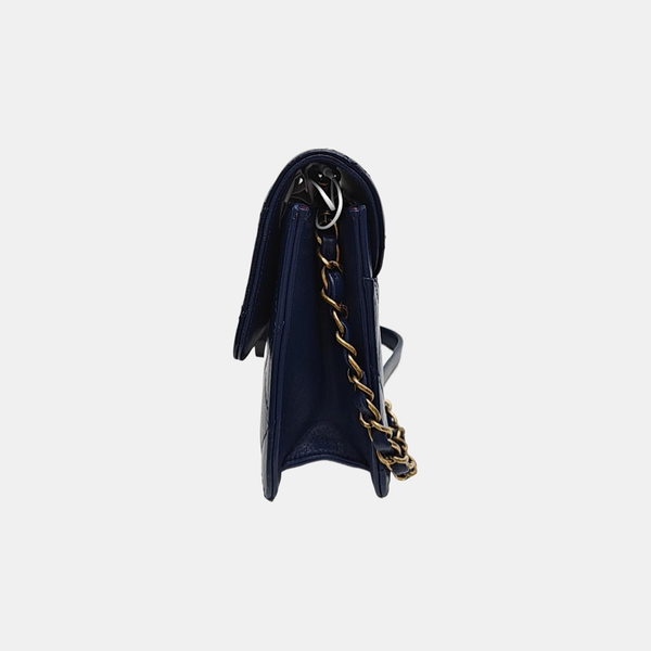 BEAUTY LOCK Quilted Calfskin Blue
