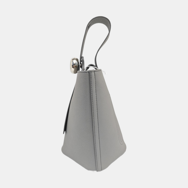 Pebble Bucket Mini Calfskin Gray