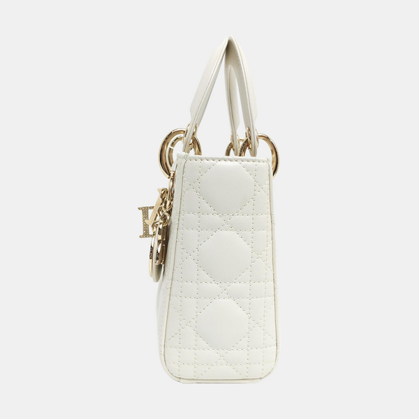 Lady Dior Mini Cannage Lambskin White