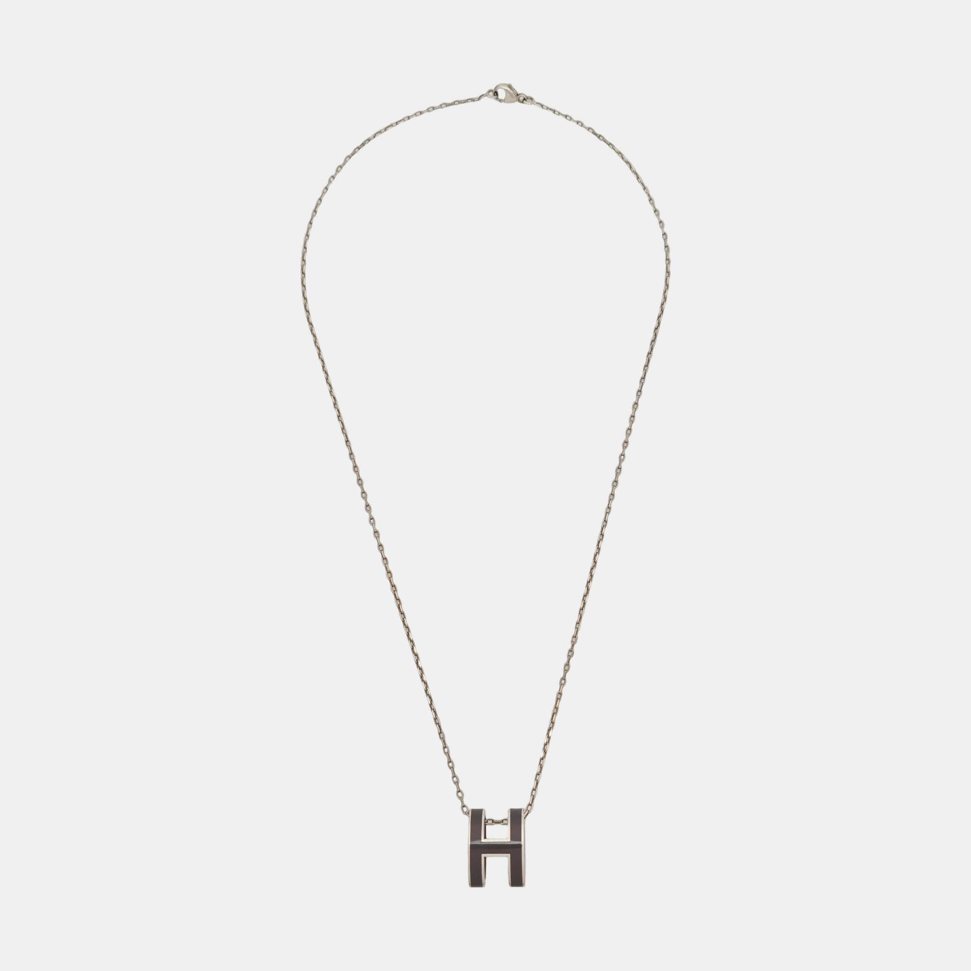 Pop H Metal Silver Necklace