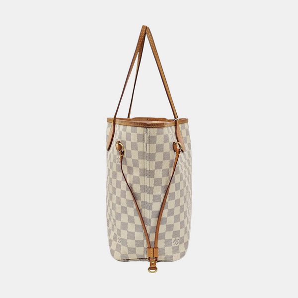 Authenticated pre-owned  NEVERFULL MM Coated Canvas White - Tote Bag at Looply