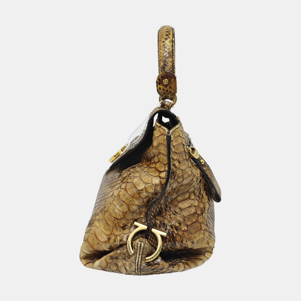 Python Shoulder Bag Brown