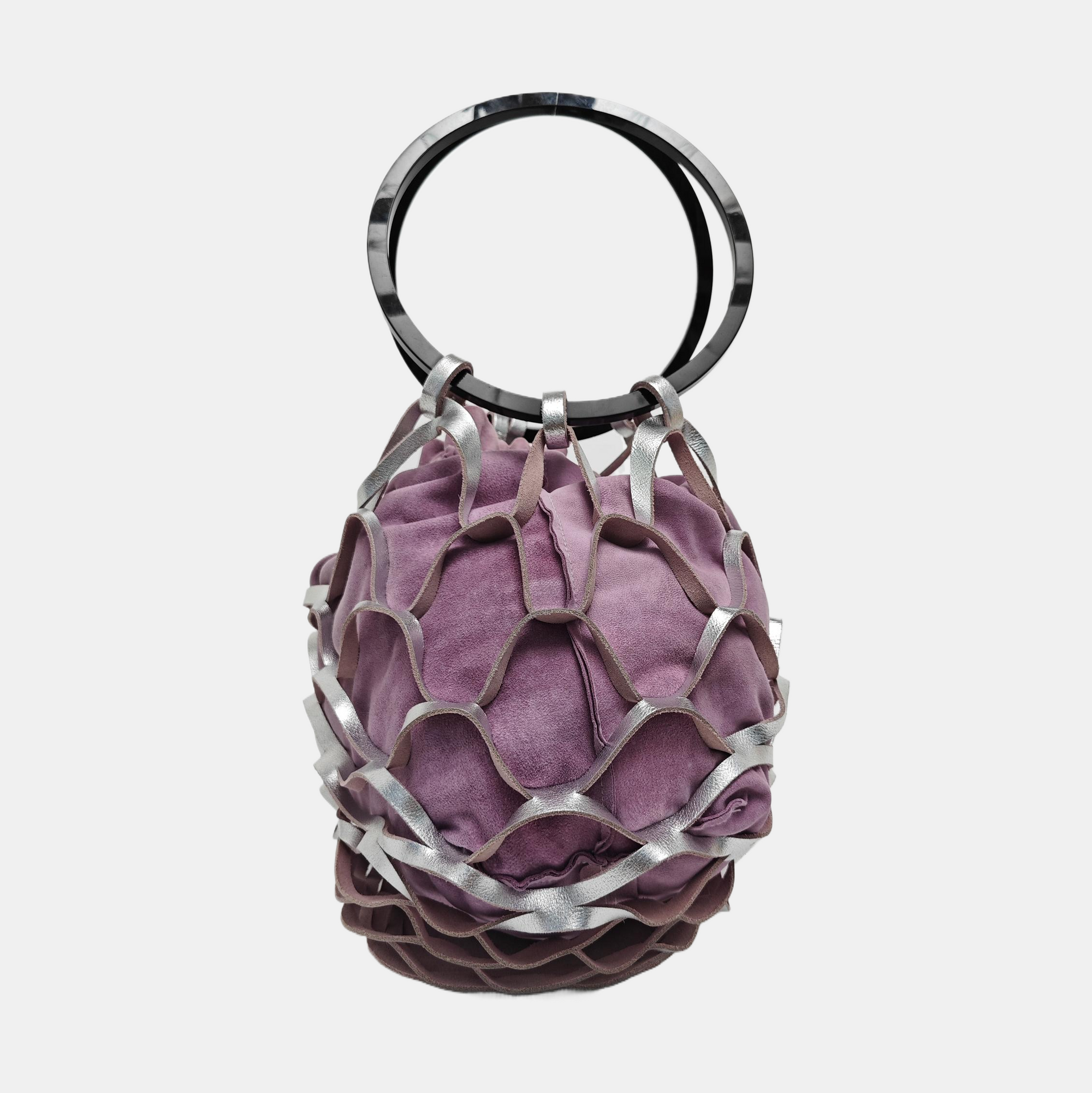 Special Material Shoulder Bag Purple