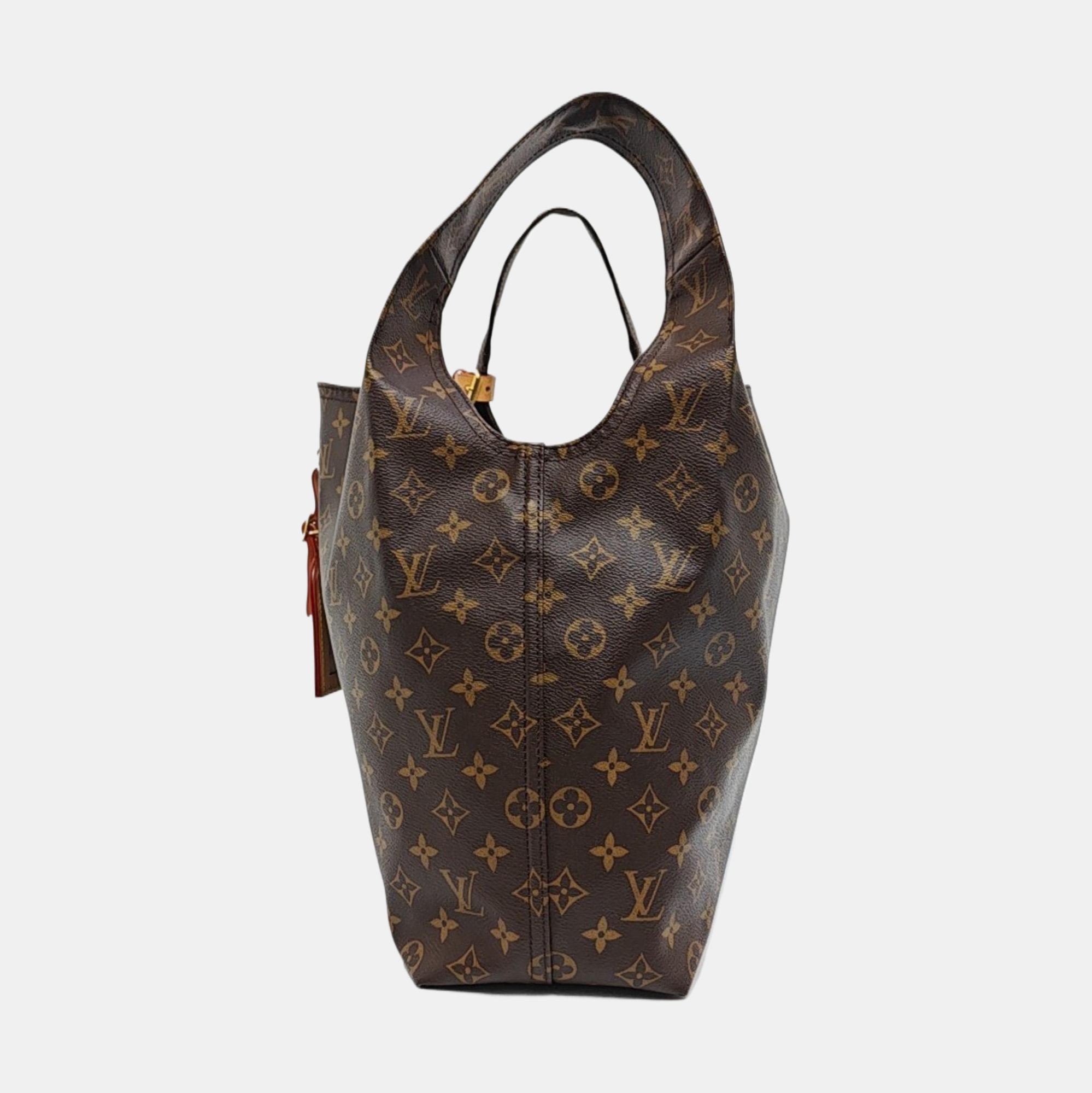 ATLANTIS Monogram Coated Canvas Brown