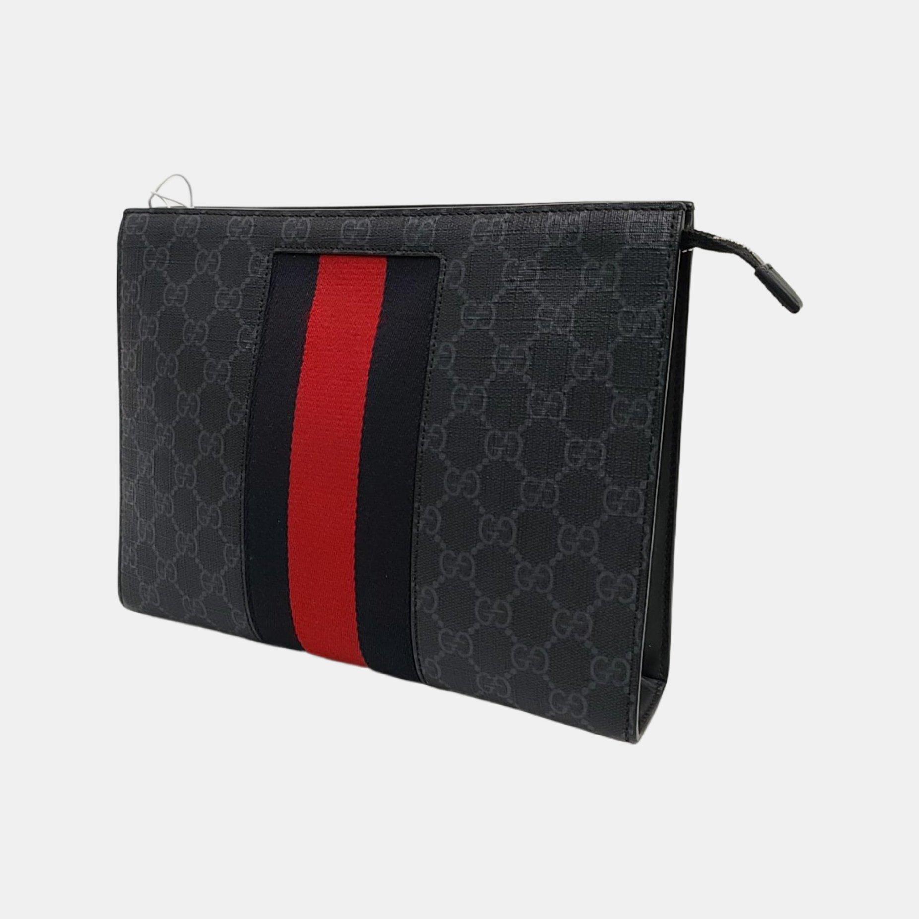 GG Supreme Monogram Coated Canvas Gray