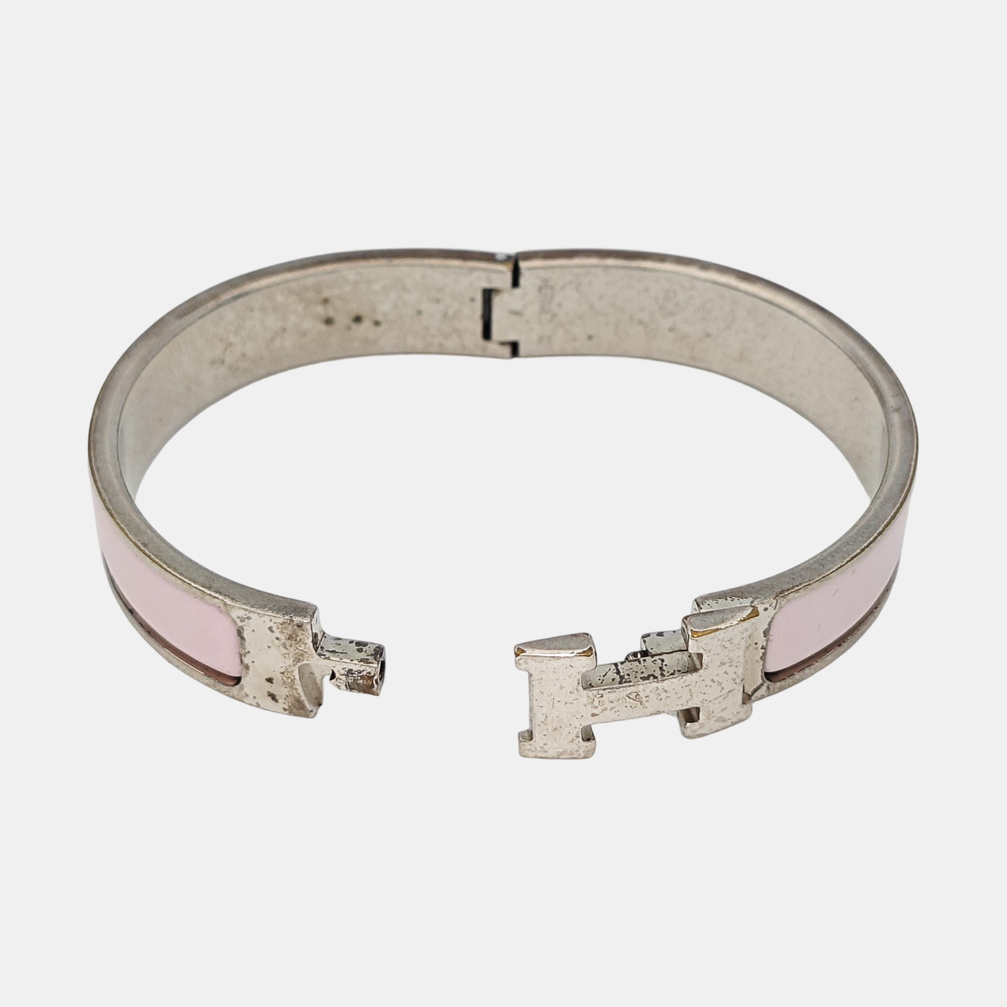 Clic H Metal Silver Bangle