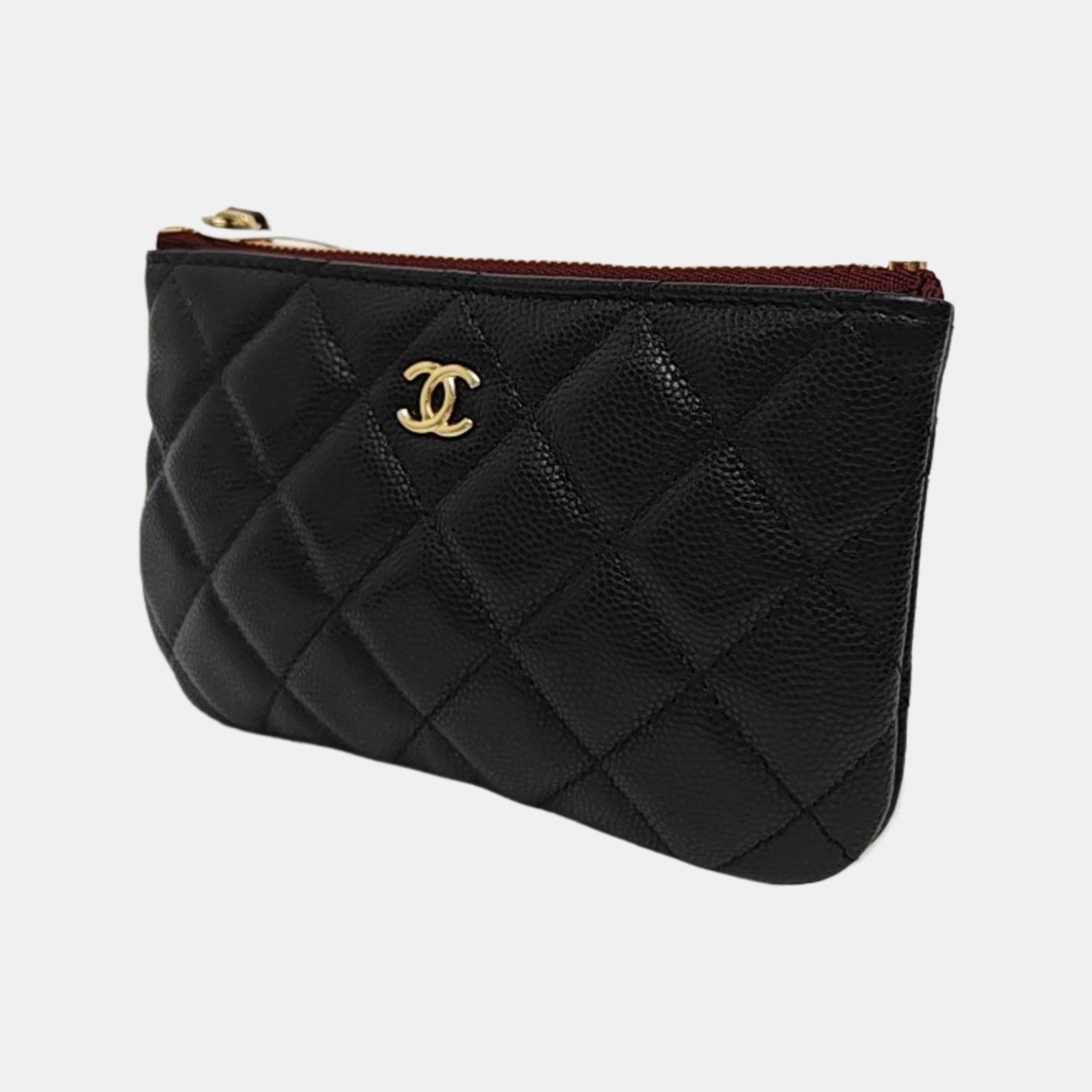 Grained Calfskin Clutch Black