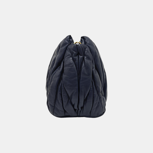 Bow Tote Lambskin Blue