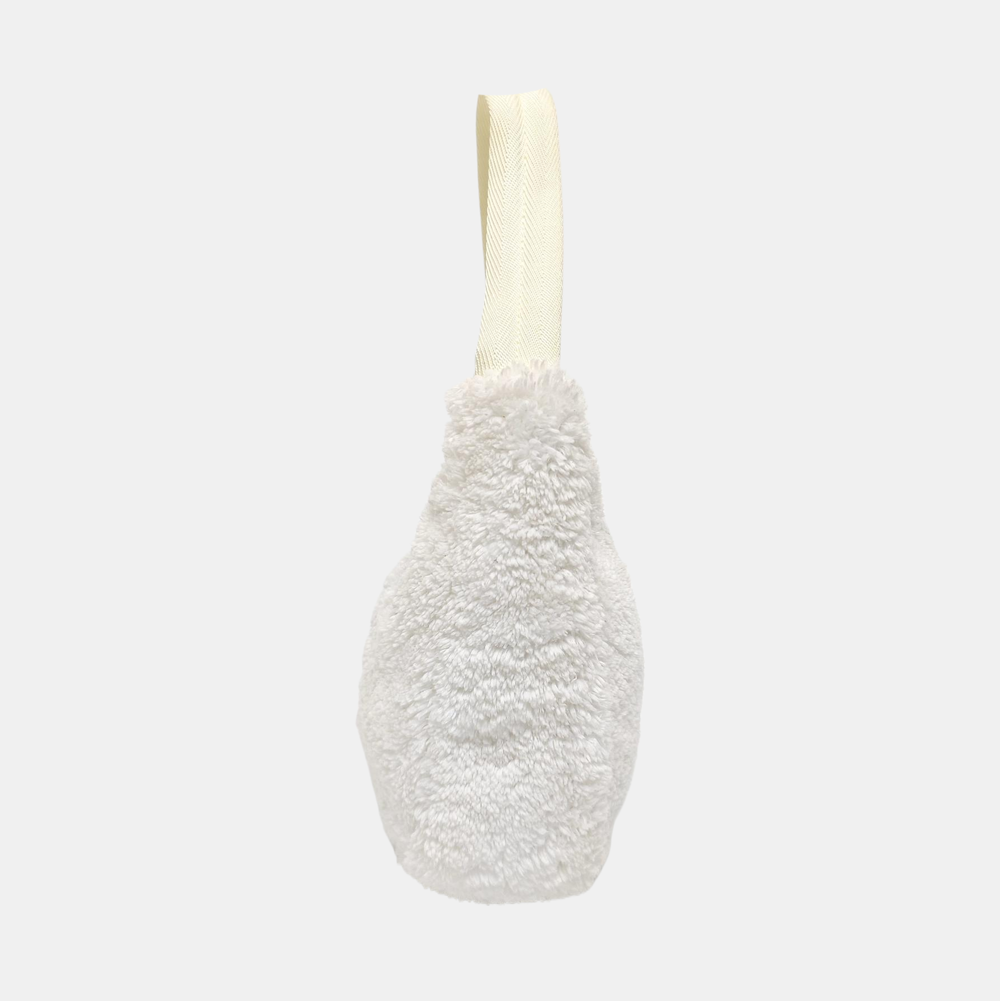 Minibolsa Re-Edition2000 de felpa blanca