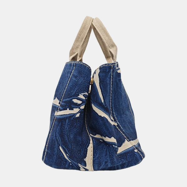 Denim Quilted Canvas Blue
