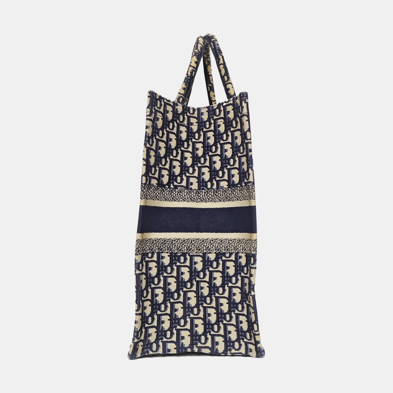 Book Tote Large Oblique Canvas Blue