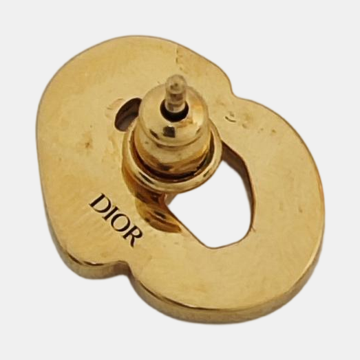 Petit CD Metal Gold Stud Earrings