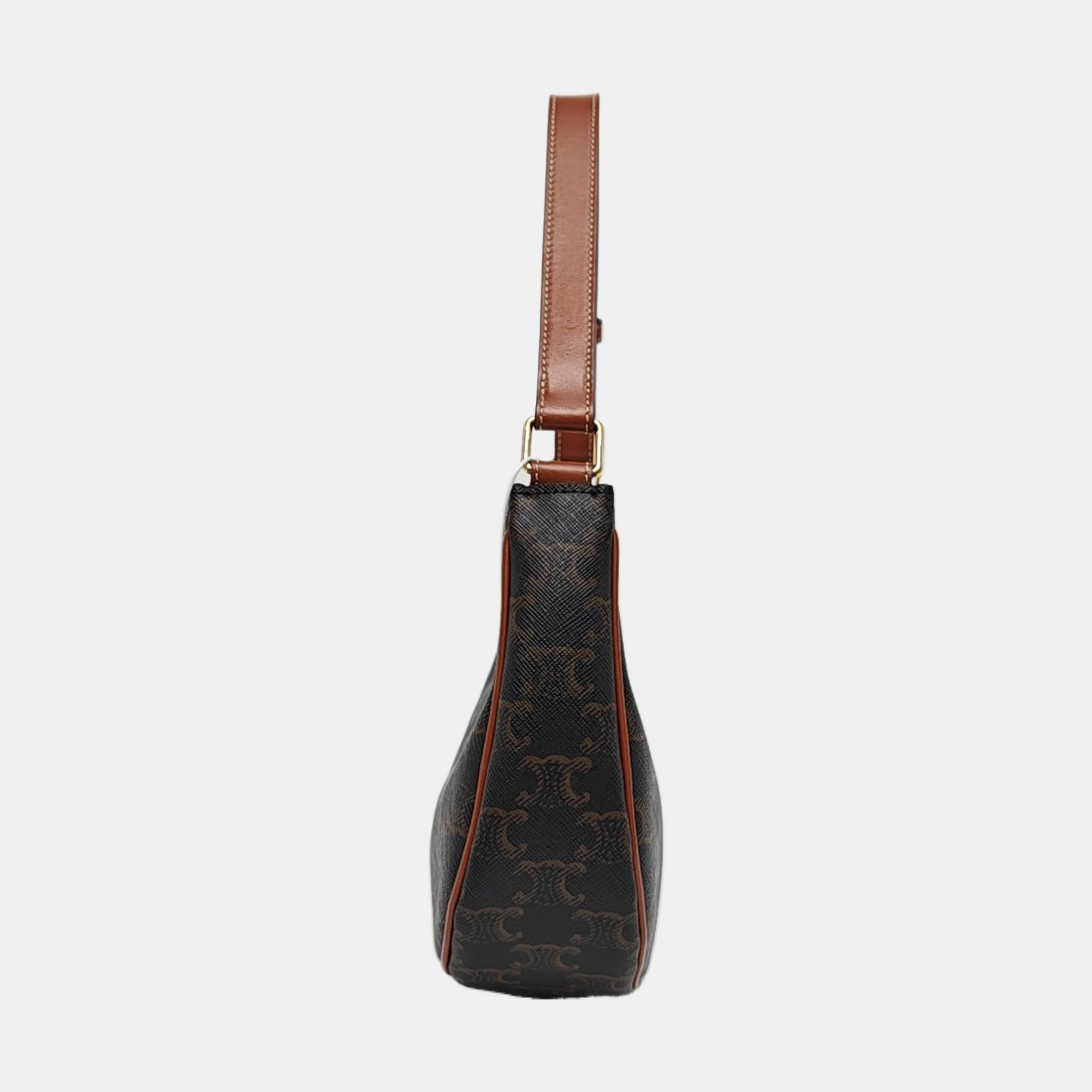 Authenticated pre-owned  AVA Coated Canvas Brown - Top Handle Bag at Looply