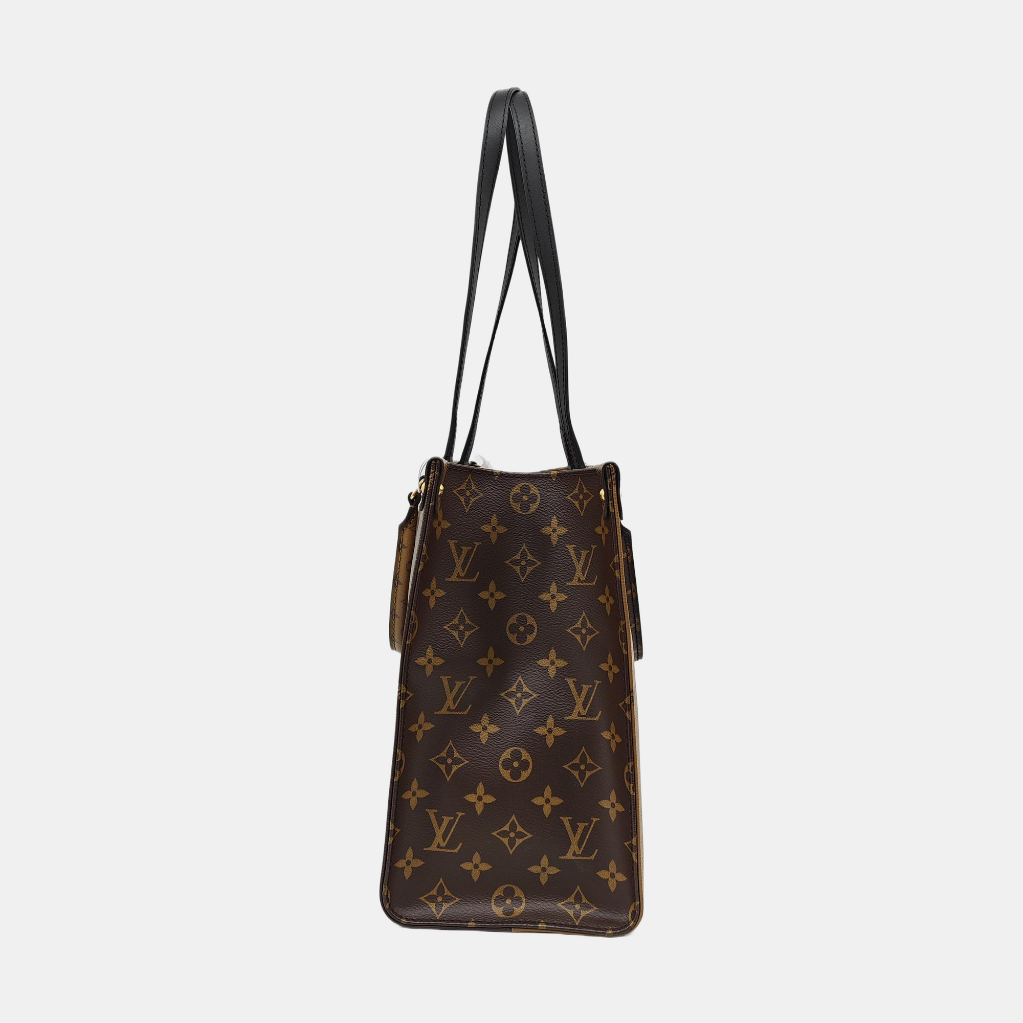 ONTHEGO MM Monogram Coated Canvas Brown