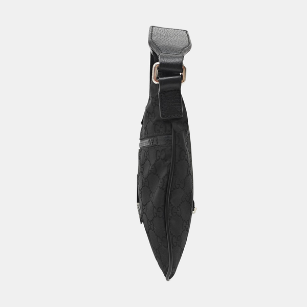 Monogram Nylon Shoulder Bag Black