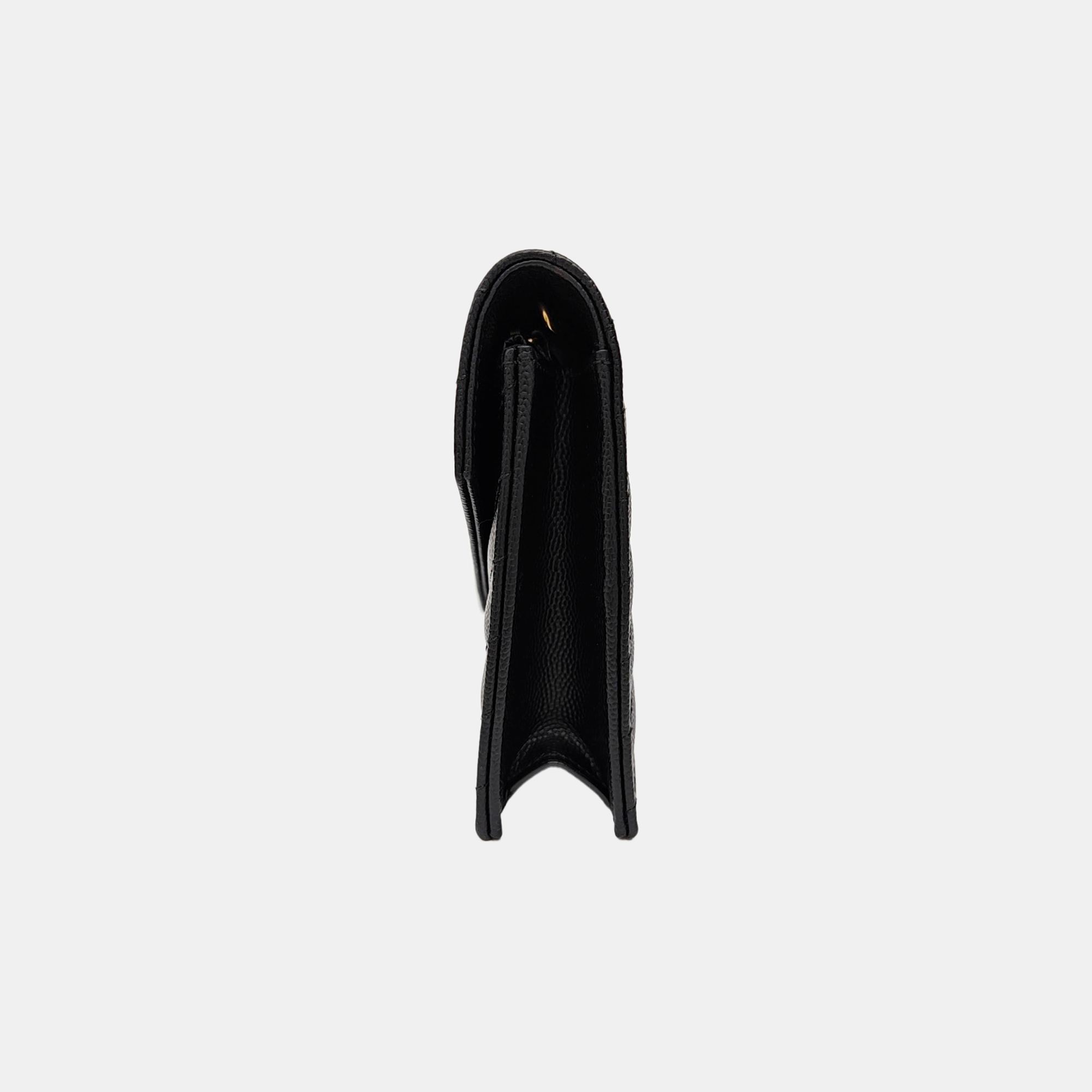 MONOGRAM Chevron Calfskin Black