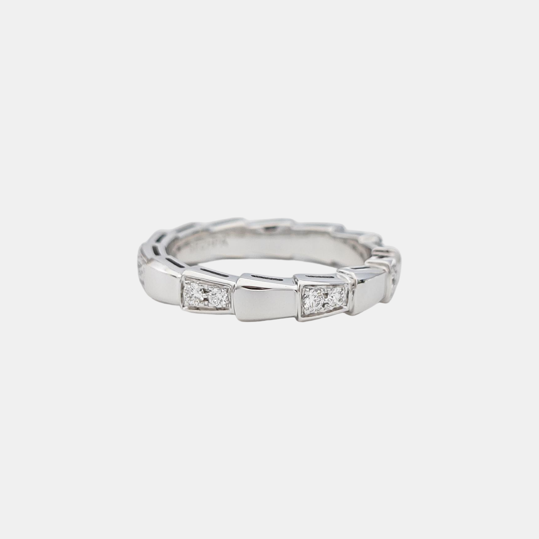 SERPENTI 18k White Gold Silver Ring EU 52