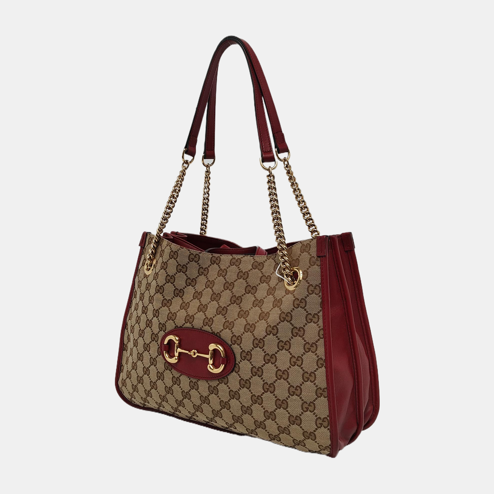 Authenticated pre-owned  Horsebit 1955 Medium Monogram Canvas Brown - Tote Bag at Looply