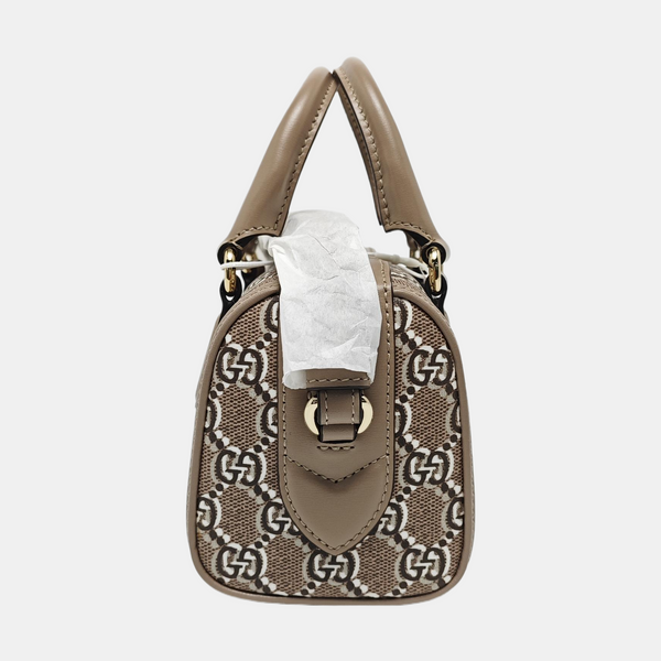 Monogram Coated Canvas Shoulder Bag Super Mini Gray