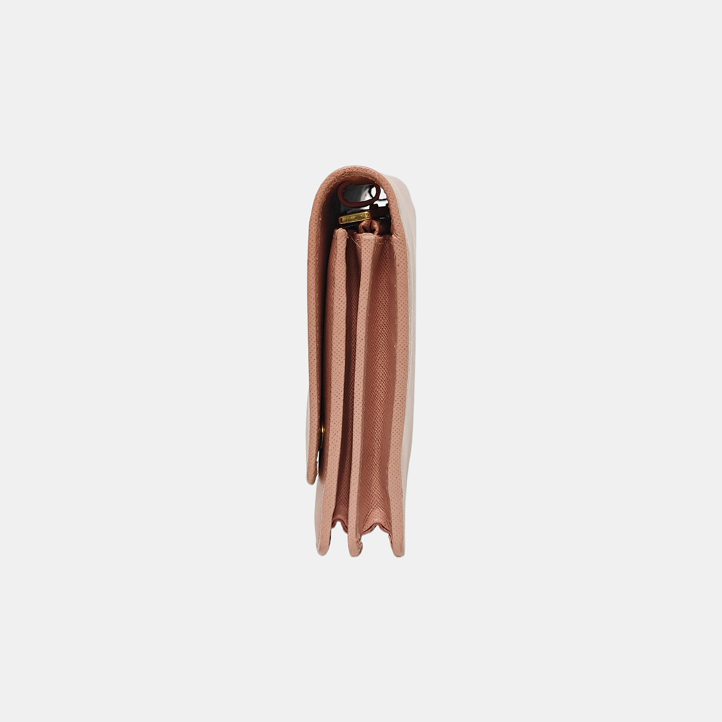 Saffiano Calfskin Crossbody Bag Pink