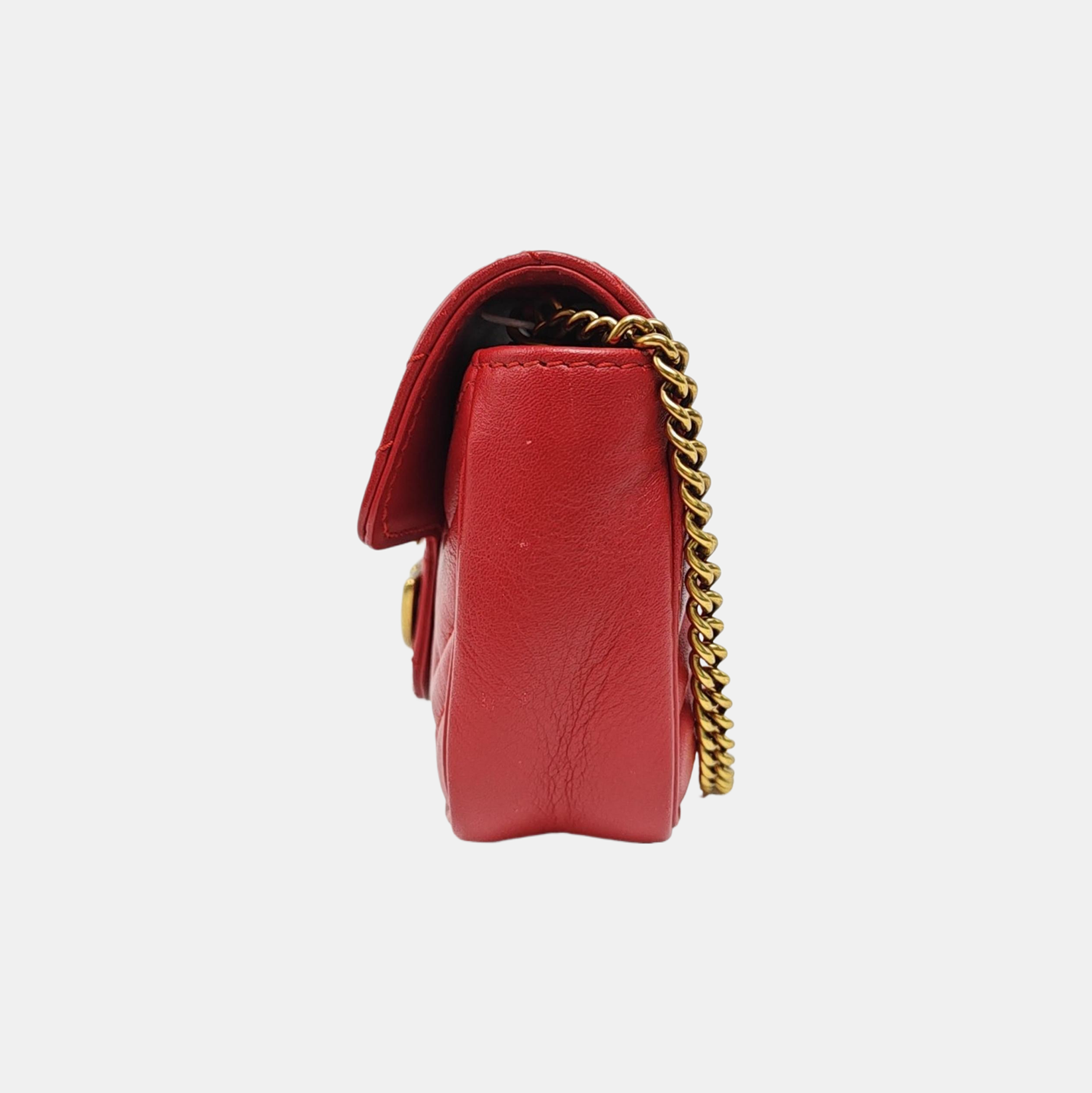 GG Marmont Mini Quilted Calfskin Red