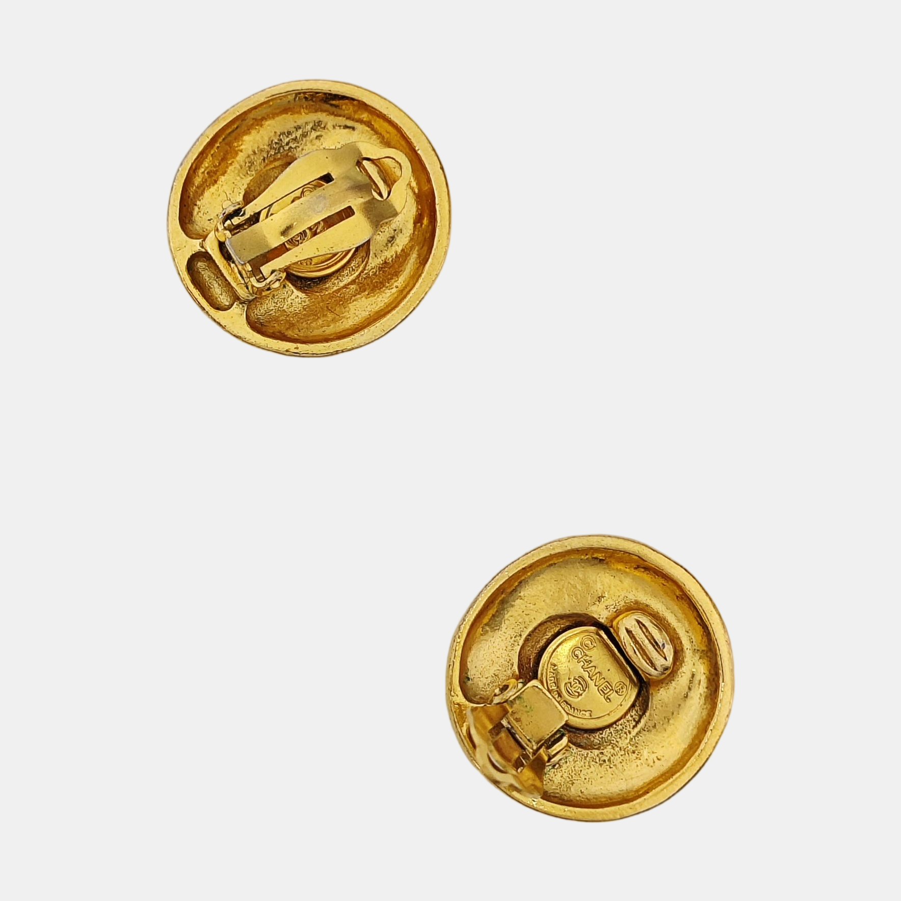 Metal Gold Clip On Earrings